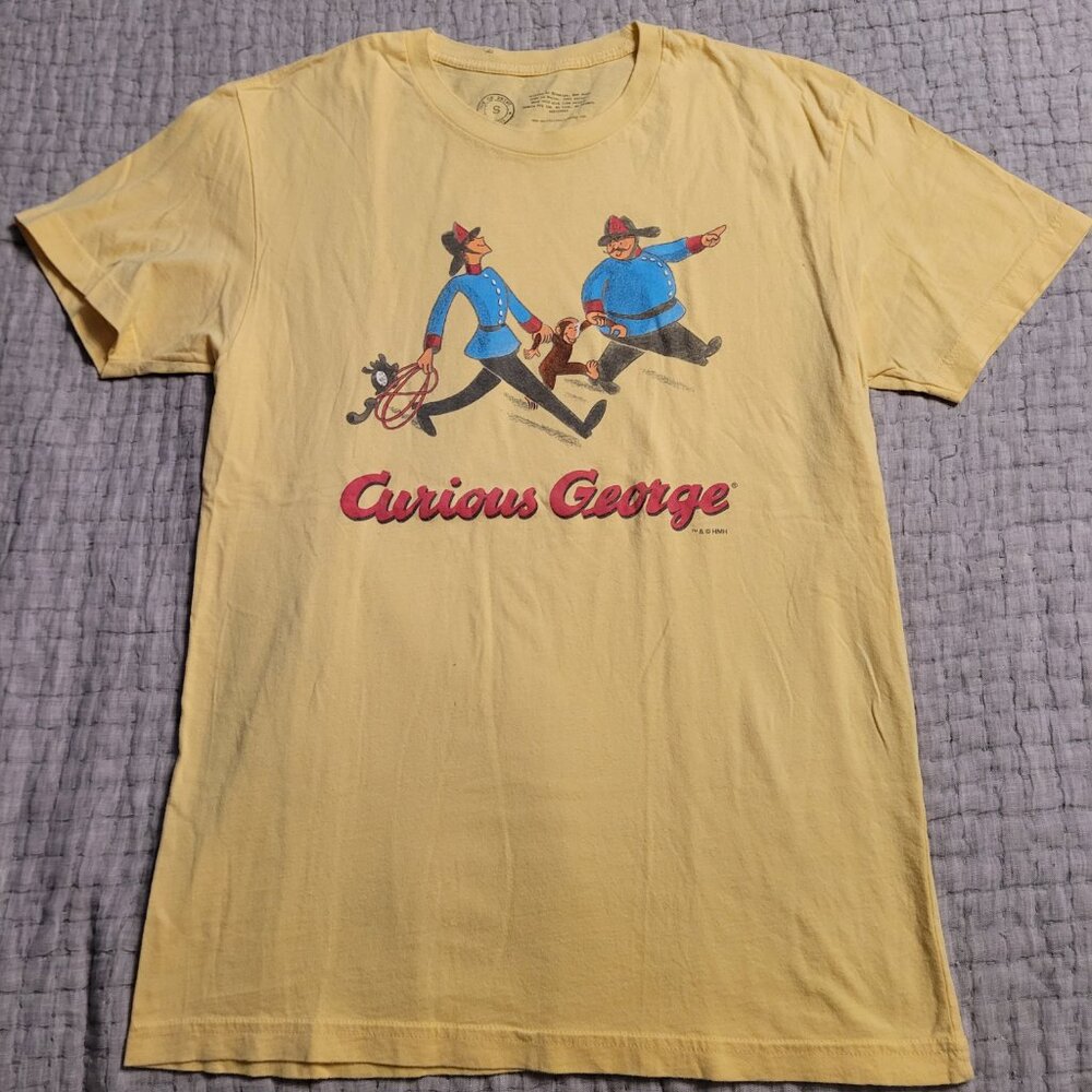 Curious George Yellow Unisex Small Graphic Tee